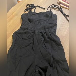 NWOT Old Navy Black Elastic Waist Denim Jumpsuit